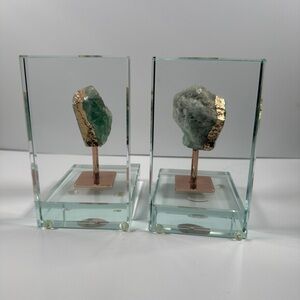 Glass Bookends